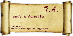 Tamás Agnella névjegykártya