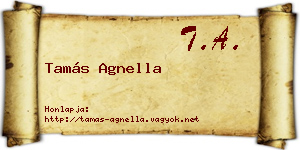 Tamás Agnella névjegykártya