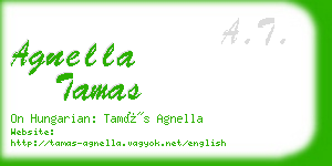 agnella tamas business card